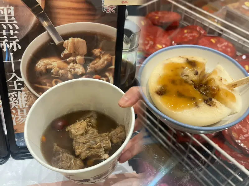 ▲「樂廚食玩」黑蒜肉骨茶麵；隱身在麻豆中央市場內的「麻豆助碗粿」泰辣打拋豬碗粿。（圖／記者鍾怡婷攝）