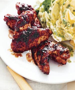 Sweet and Tangy Wings With Butter Lettuce Salad