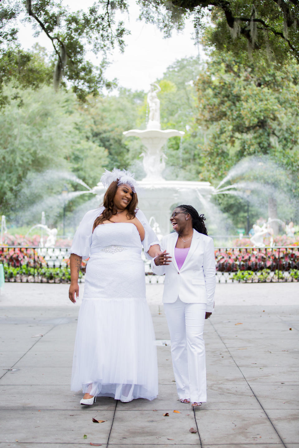 "Carmen and Natalie were married July 17 at Forsyth Park in Savannah, Georgia." -- <i><a href="https://www.savannahcustomweddings.com/" target="_blank">wedding officiant&nbsp;Tracy Brisson</a></i>
