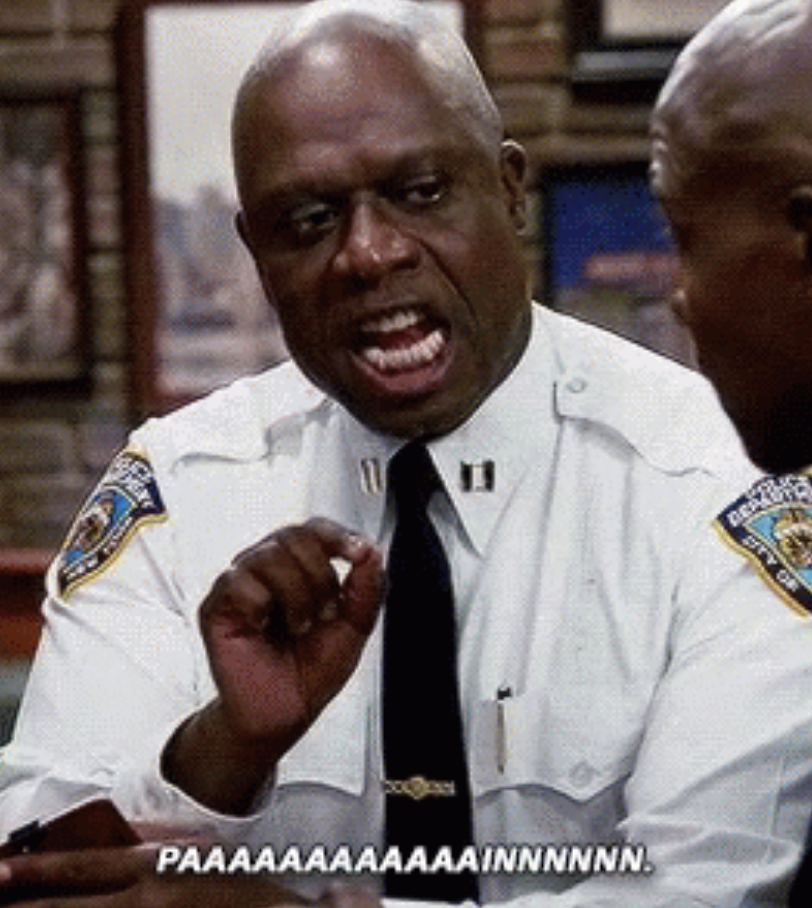 Andre Braugher on "Brooklyn Nine-Nine" saying pain