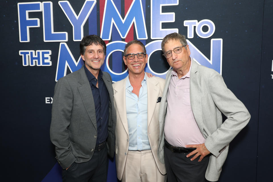 L to R: Jamie Erlicht (Head of Worldwide Video, Apple), Greg Berlanti, and Tom Rothman.