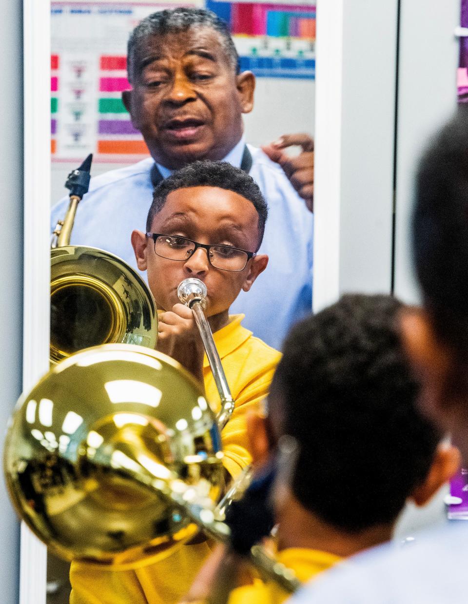 Coleman Woodson Jr. teaches about 150 to 200 band students a year at Floyd Middle Magnet School in Montgomery.