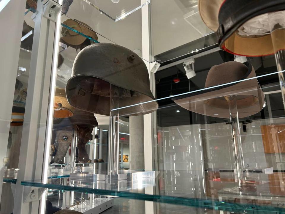 A World War I helmet used by the Ottoman Empire.