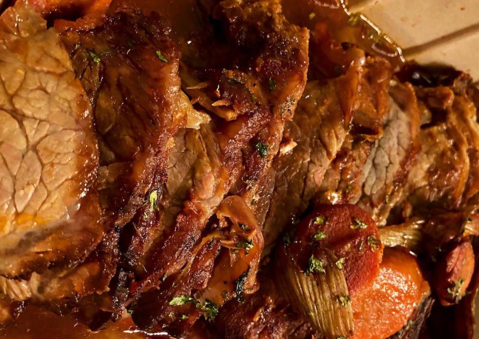 With 24 hours notice, you can have Braised Brisket from Chef Alyssa’s Kitchen on your table.