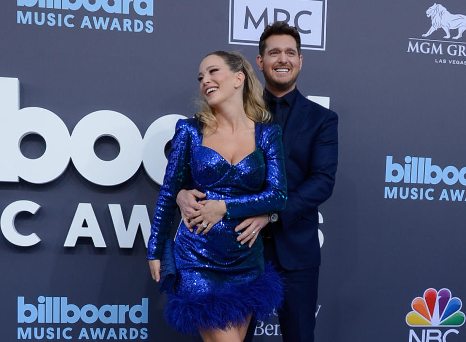 In May, Michael Bublé and Luisana Lopilato made their first public appearance since announcing they're expecting a baby girl later this year. (Photo by Mindy Small/FilmMagic)