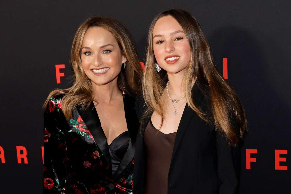 <p>Kevin Winter/GA/The Hollywood Reporter via Getty</p> Giada De Laurentiis and her daughter, Jade Marie De Laurentiis-Thompson, attend the premiere for Neon