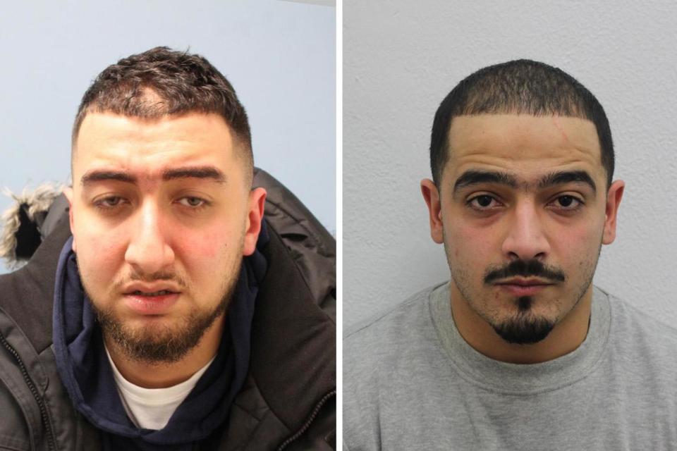 Police are hunting Nor Aden Hamada, left, and Ossama Hamed (Met Police)