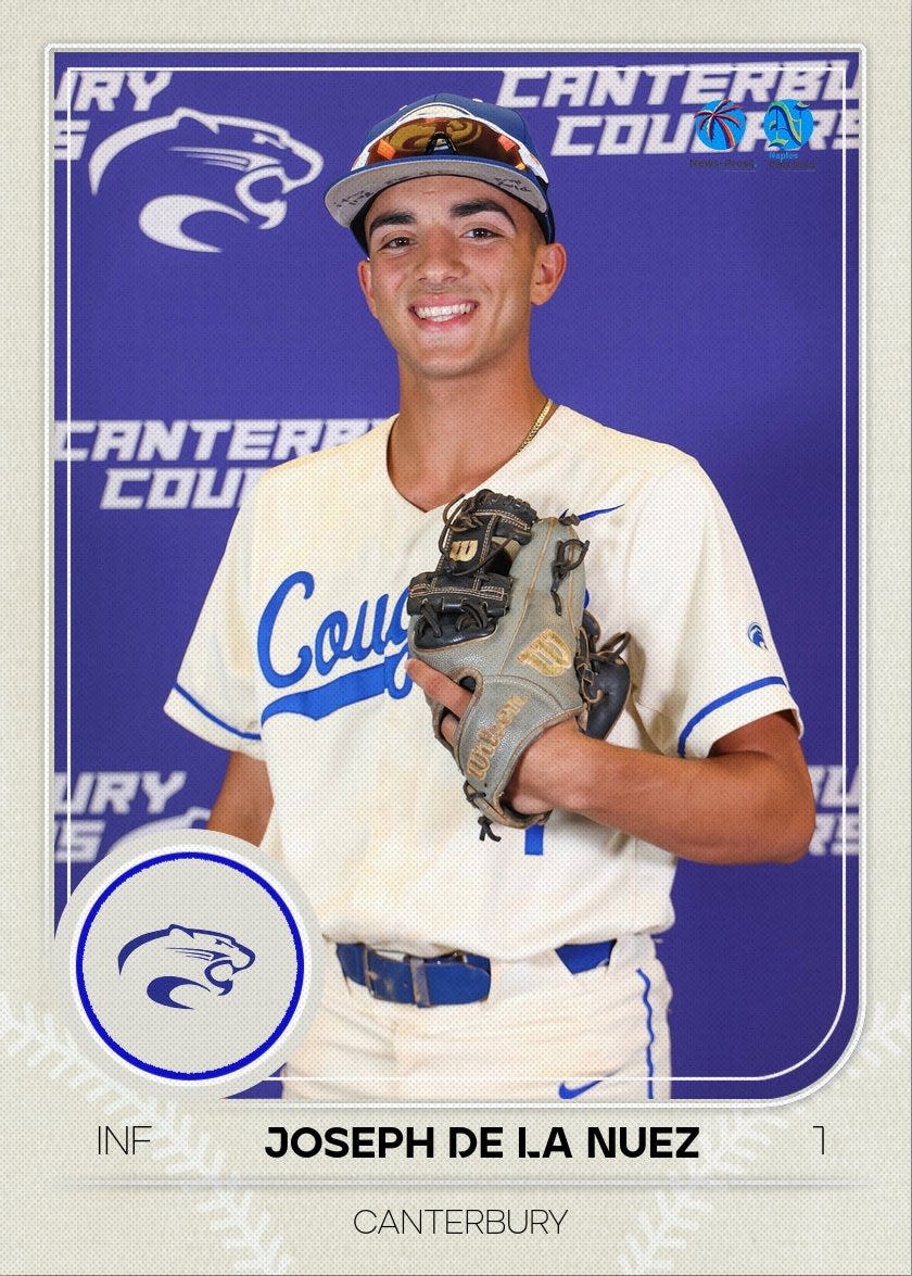 Canterbury infielder Joseph De La Nuez is on this year's Starting Nine.