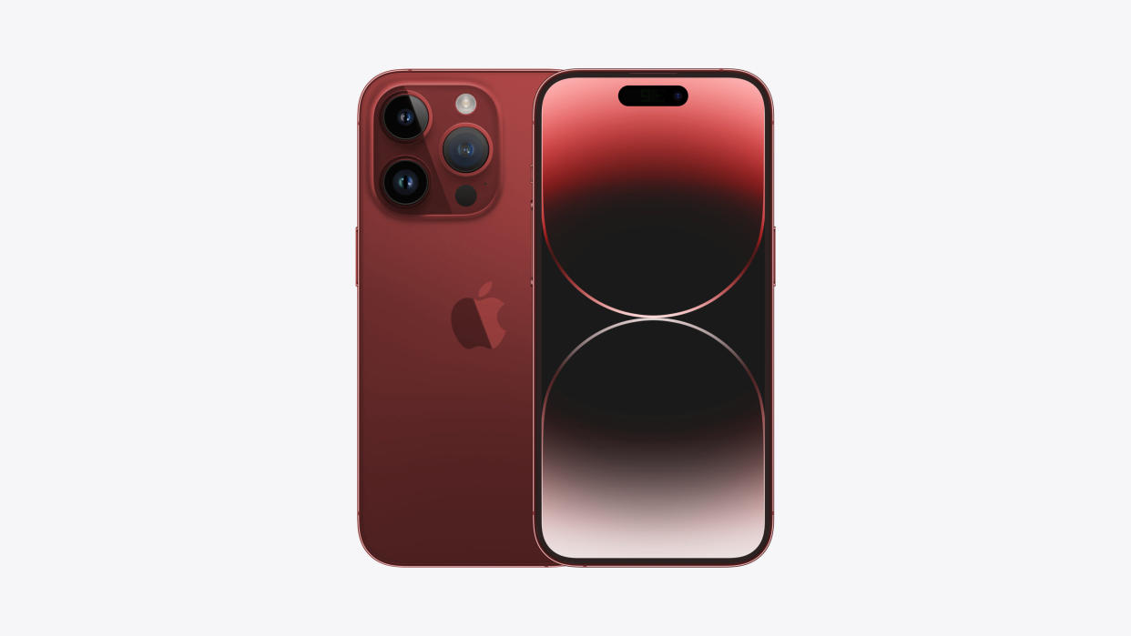  A concept render of the iPhone 15 Pro in red finish 