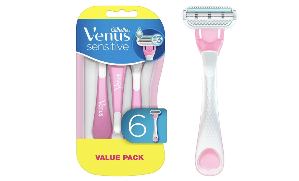 Rastrillos desechables Gillette Venus Sensitive, paquete de 6. (Foto: Amazon)