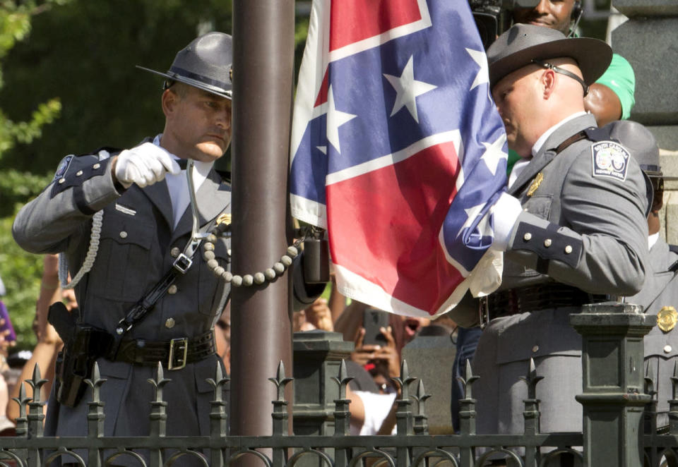 July 10, 2015 — Confederate flag officially taken down in South Carolina