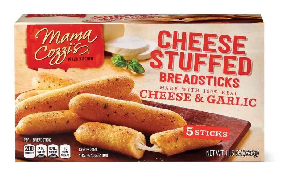 Mama Cozzi's cheese-stuffed breadsticks box