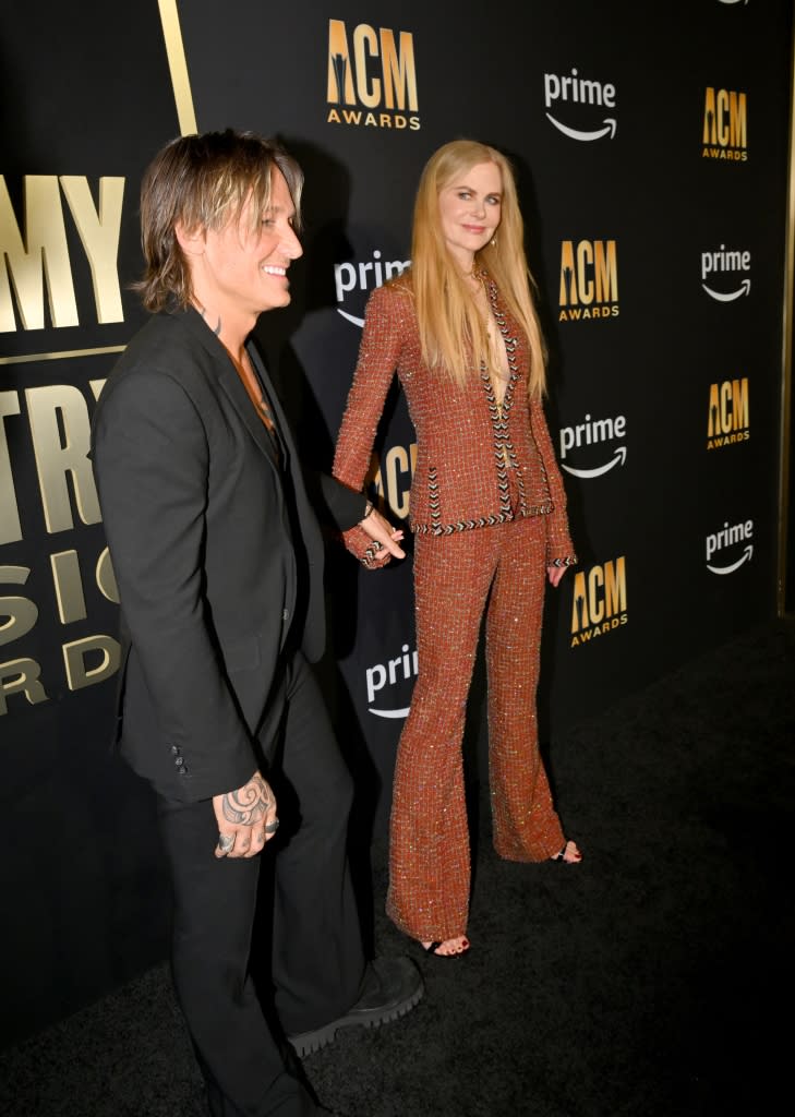 Keith Urban and Nicole Kidman at the 58th Academy of Country Music Awards from Ford Center at The Star on May 11, 2023 in Frisco, Texas.