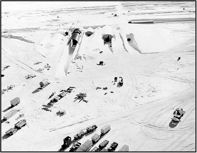 The northeast portal to Camp Century during construction in 1959.