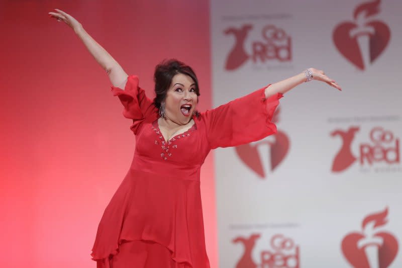 Jennifer Tilly walks on the runway at the American Heart Association's Go Red For Women Red Dress Collection 2020 at Hammerstein Ballroom in New York City. File Photo by John Angelillo/UPI