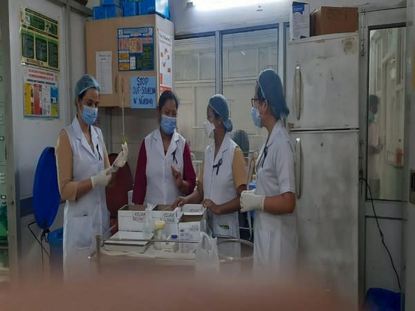 Visual of nurses at Safdarjung Hospital, Delhi (Photo/ANI)