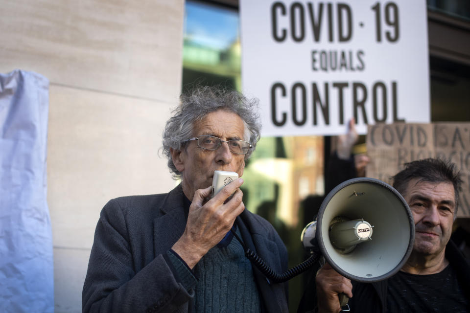 Piers Corbyn, brother of former Labour leader Jeremy Corbyn, has been a prominent face of the anti-lockdown movement. (PA)