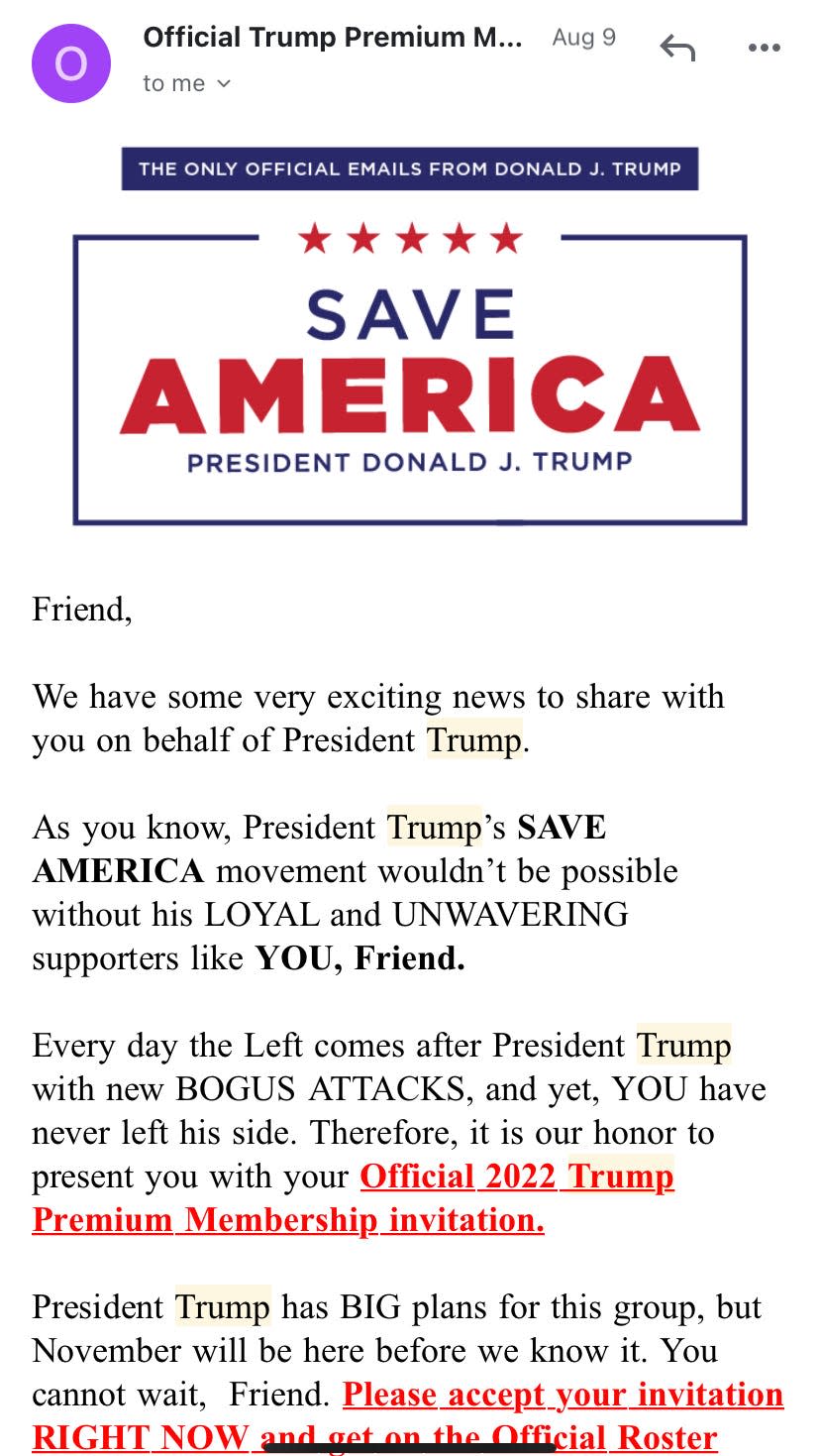 trump email