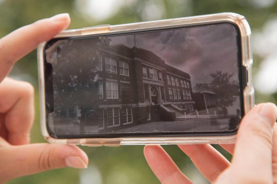 Second Ward High is virtually reanimated using the knowCLT app from the Levine Museum of the New South. The app uses GPS immersive technology for a walking tour of the former, historic Black neighborhood of Brooklyn on Wednesday.