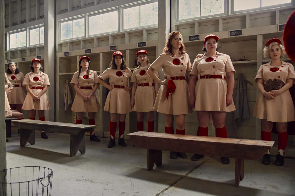 The Rockford Peaches in “A League of Their Own.” - Credit: Anne Marie Fox/Prime Video