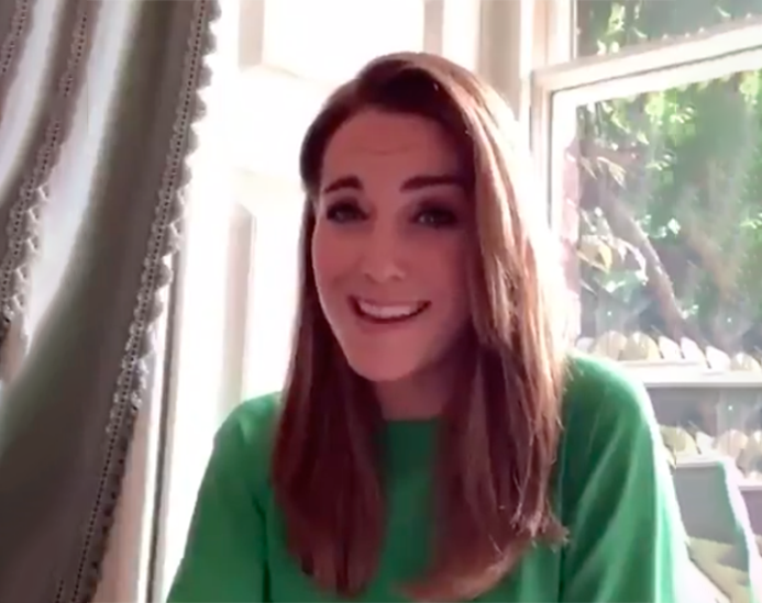 Kate Middleton appears with dead-straight hair in video call