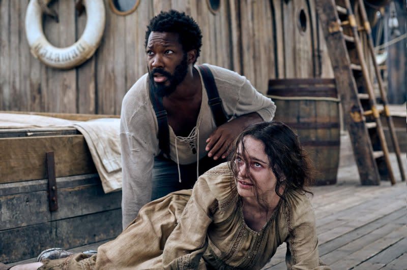 Corey Hawkins and Aisling Franciosi star in "The Last Voyage of the Demeter." Photo courtesy of Universal Pictures and Amblin Entertainment