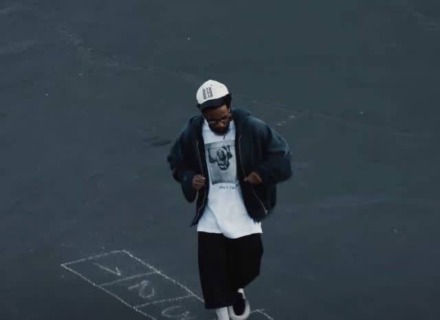 <p>Kendrick Lamar/YouTube</p> Kendrick Lamar in the "Not Like Us" music video