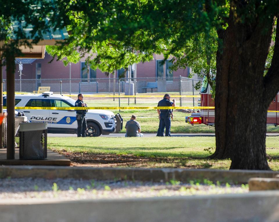 Wichita Falls Police detained the alleged shooter while investigating a homicide at Scotland Park Tuesday morning.