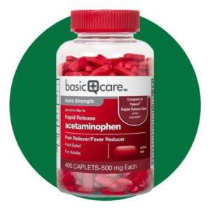 Amazon Basic Care Rapid Release Pain Relief, Acetaminophen Caplets