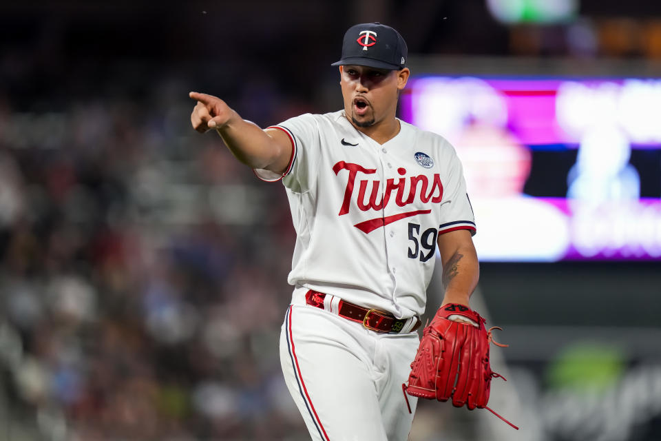 明尼蘇達雙城終結者Jhoan Duran。（MLB Photo by Brace Hemmelgarn/Minnesota Twins/Getty Images）