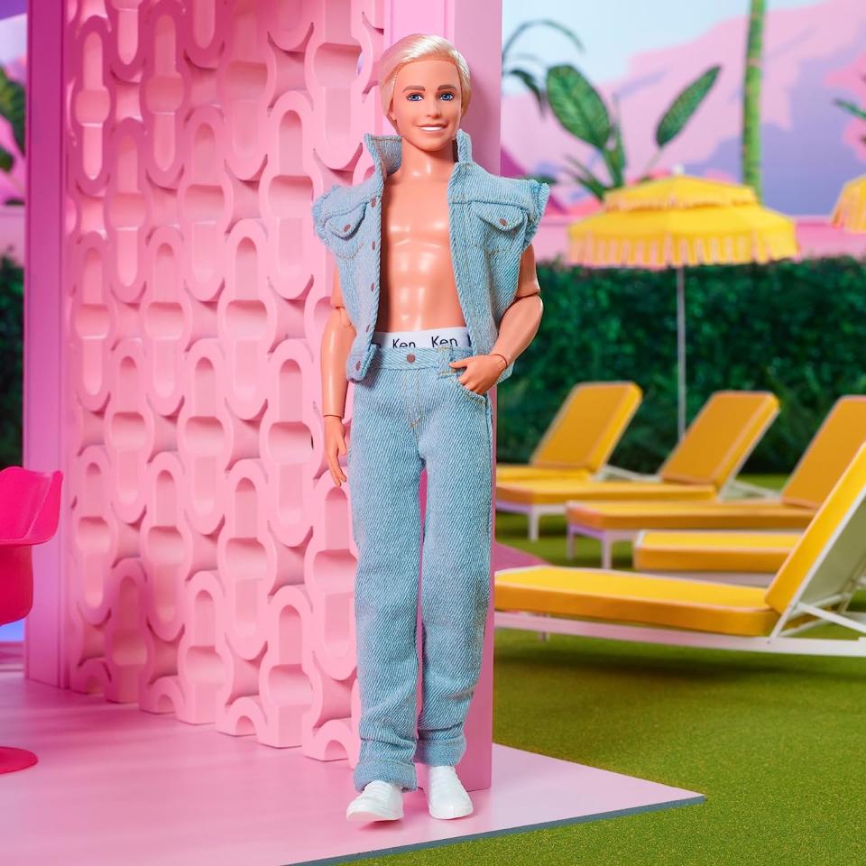 Barbie The Movie Collectible Ken Doll Wearing All-Denim Matching Se
