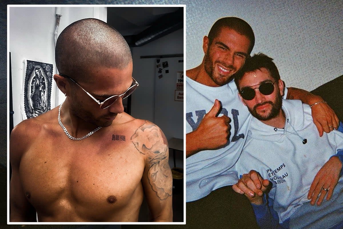 Max George has debuted a tattoo in honour of late friend Tom Parker on what would have been his birthday  (ES Composite)