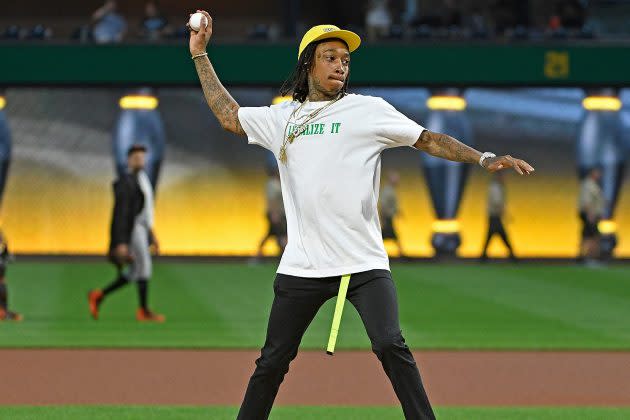 Wiz Khalifa Threw First Pitch at Pirates Game While High on Mushrooms –  Billboard