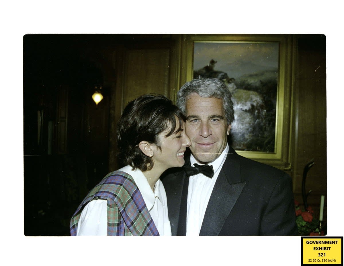 An undated photo shows Jeffrey Epstein and Ghislaine Maxwell. The photo was entered into evidence by the U.S. Attorney's Office on December 7, 2021 during the trial of Ghislaine Maxwell (VIA REUTERS)