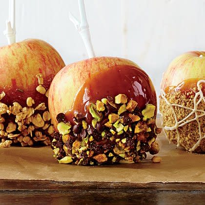 Pistachio-Orange Caramel Apples