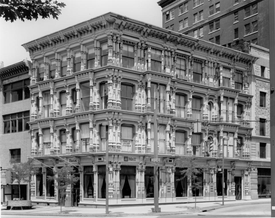 The Perry Block, hoe to McLean's Department store, about 1910.