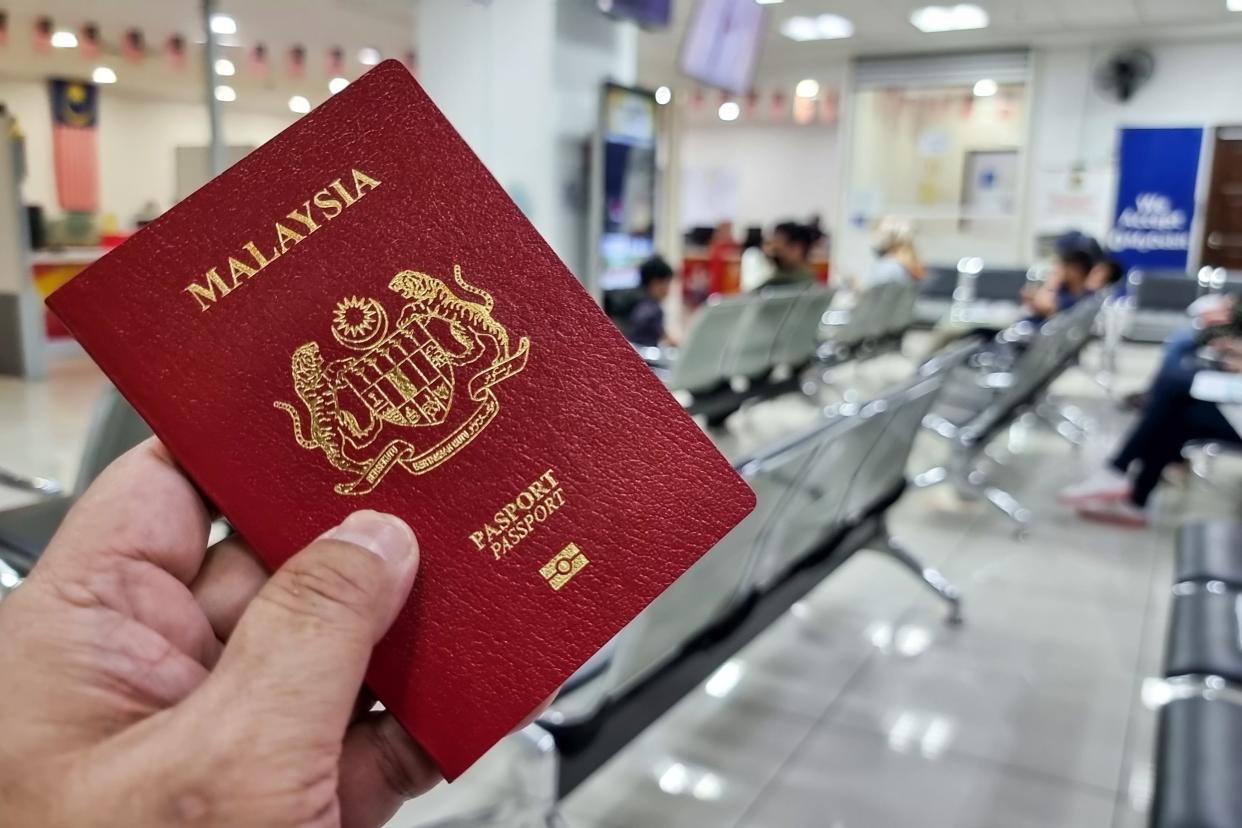 A stock image of a Malaysian passport.