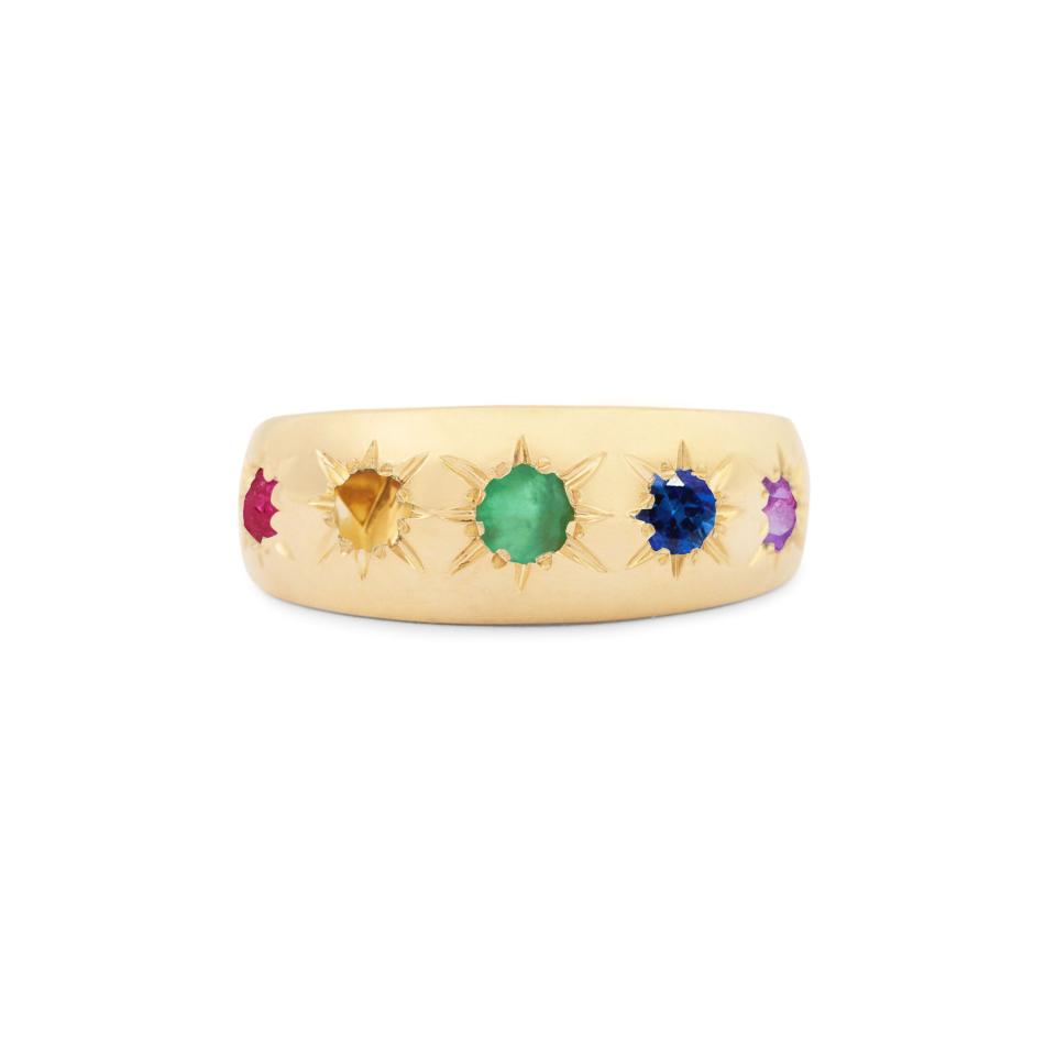 9) the f&b rainbow starburst ring