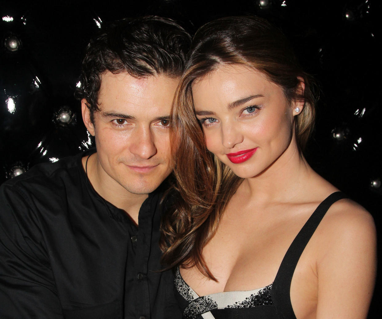 NEW YORK, NY - SEPTEMBER 19:  (EXCLUSIVE COVERAGE)  Orlando Bloom and wife Miranda Kerr attend the after party for the Broadway opening night of "Shakespeare's Romeo And Juliet" at The Edison Ballroom on September 19, 2013 in New York City.  (Photo by Bruce Glikas/FilmMagic)