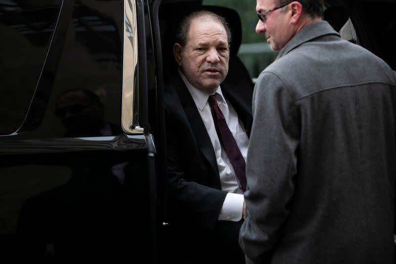 Film producer Harvey Weinstein arrives at New York Criminal Court for his sexual assault trial in the Manhattan borough of New York City