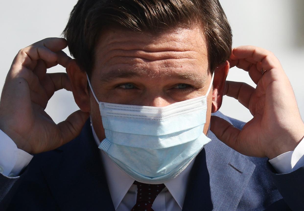 Florida doctors are criticising governor Ron DeSantis’s laissez fair coronavirus response amid the resurgent Delta variant. + (Getty Images)