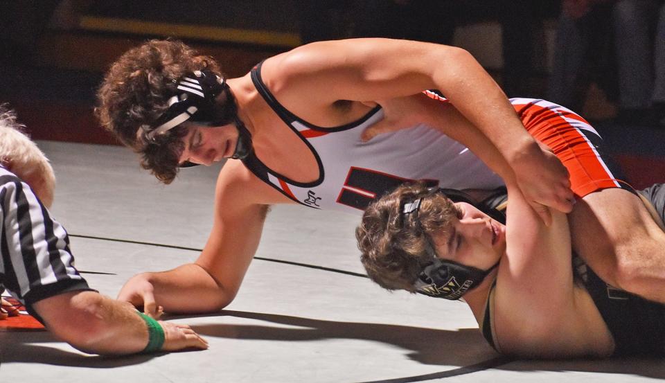 Joel Landry of Honesdale has piled up 19 wins so far this season at 189 pounds.