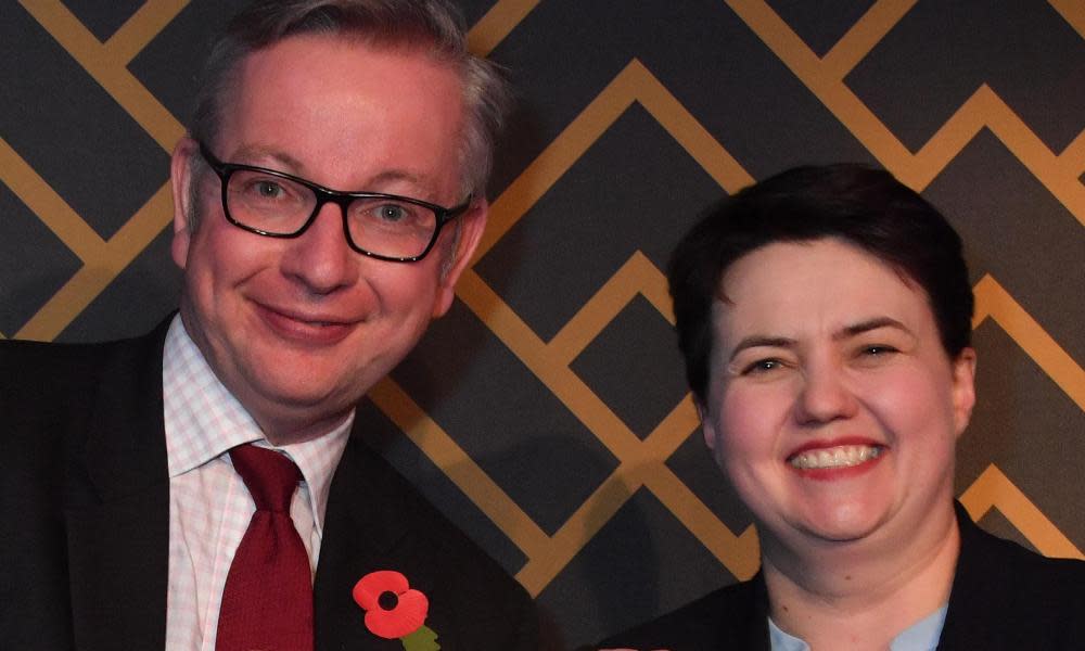 Michael Gove and Ruth Davidson at an awards ceremony in November 2017.