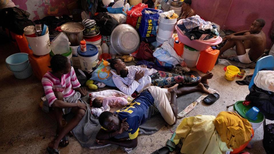 People displaced by gang war violence stay in a shelter in Port-au-Prince, Haiti. Photo: May 2024