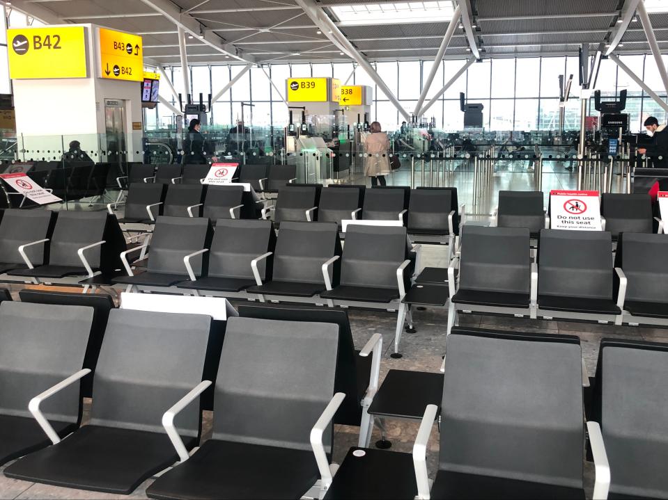 Waiting game: a departure gate at Heathrow Terminal 5 (Simon Calder)