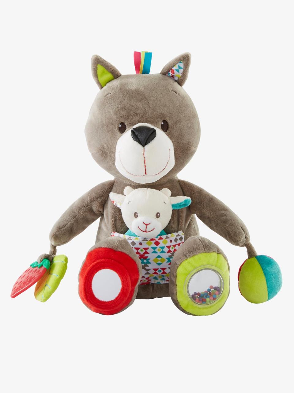 Peluche d’activités Loup, Vertbaudet