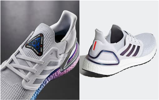 adidas Ultraboost 20系列跑鞋共出四款男鞋(上)，兩款女鞋(下)。（圖／記者林芷卉攝影）