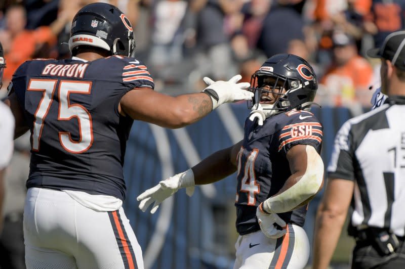 Chicago Bears running back Khalil Herbert is among my players to avoid in fantasy football. File Photo by Mark Black/UPI