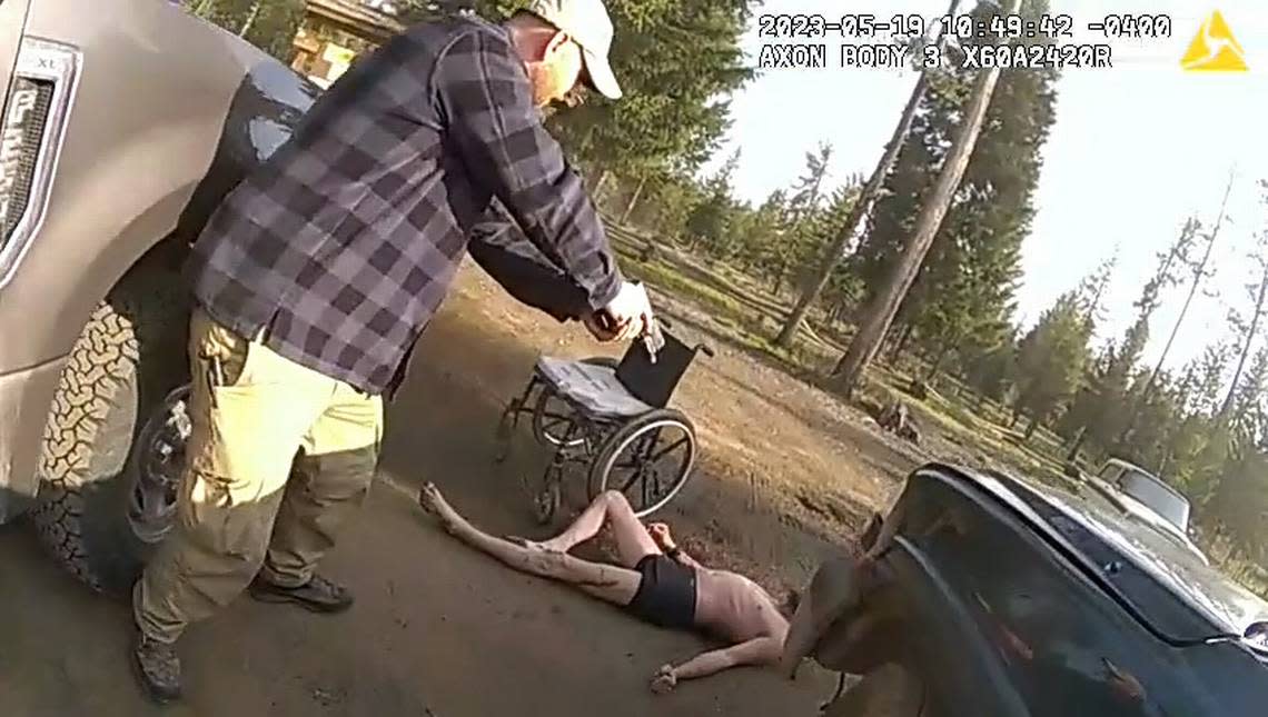 Brooks Roberts fell out of his wheelchair when federal agents shot him.