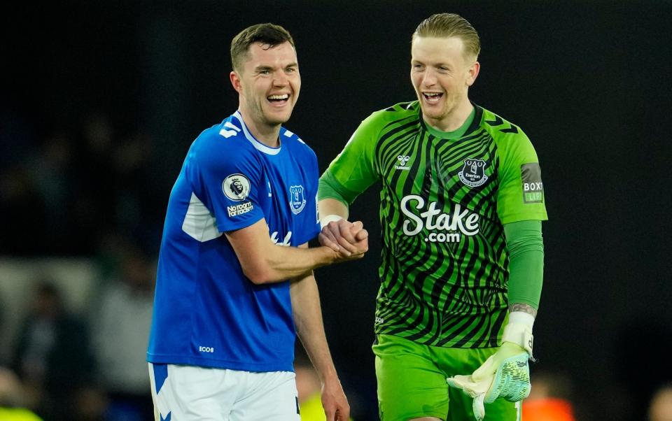 Michael Keane and Jordan Pickford - AP/Jon Super